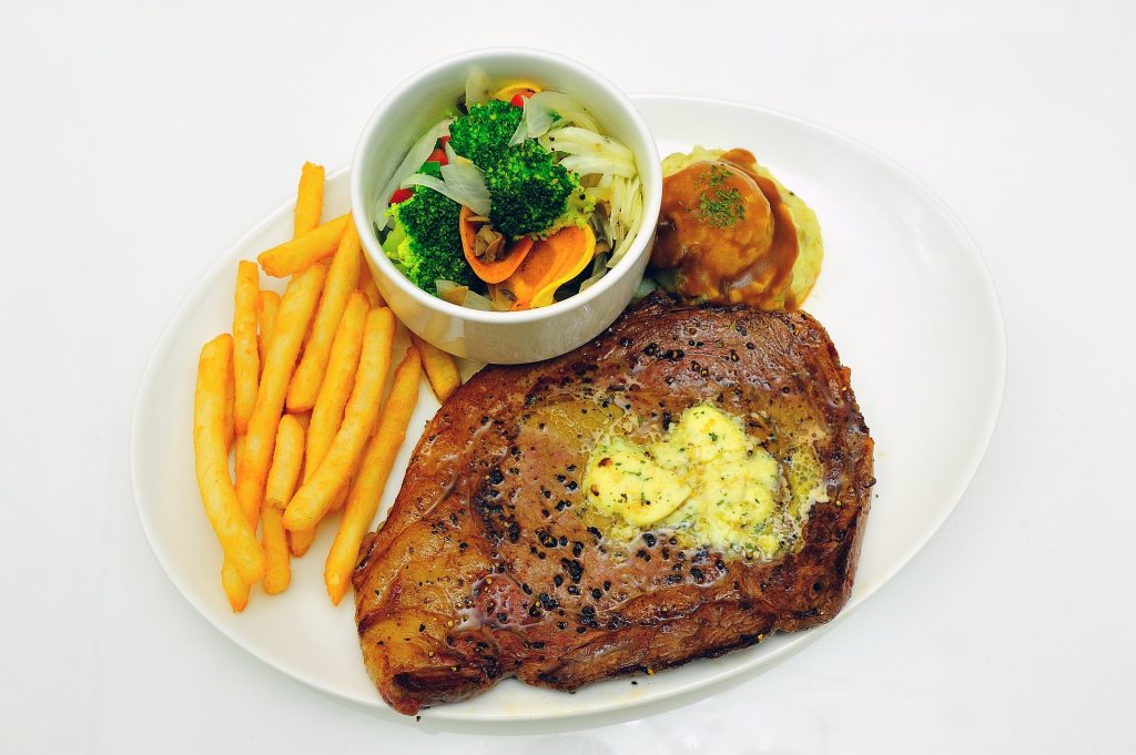 Sirloin Steak meal.